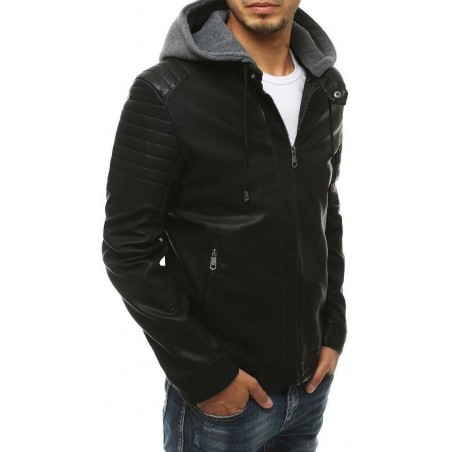 Pánska kožená bunda TX3457 - čierna