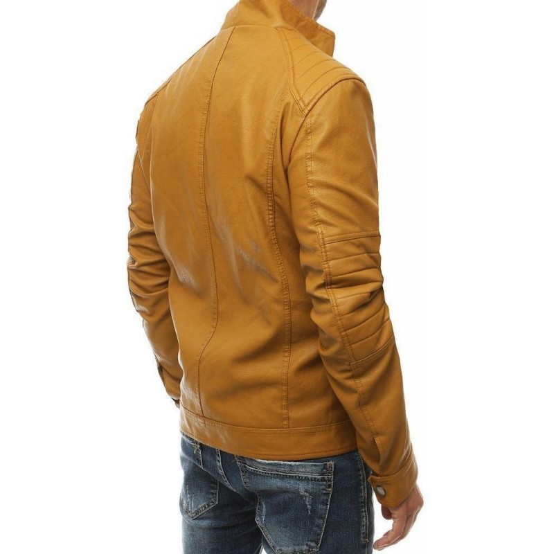 Kožená bunda pre mužov TX3461 - kamelová