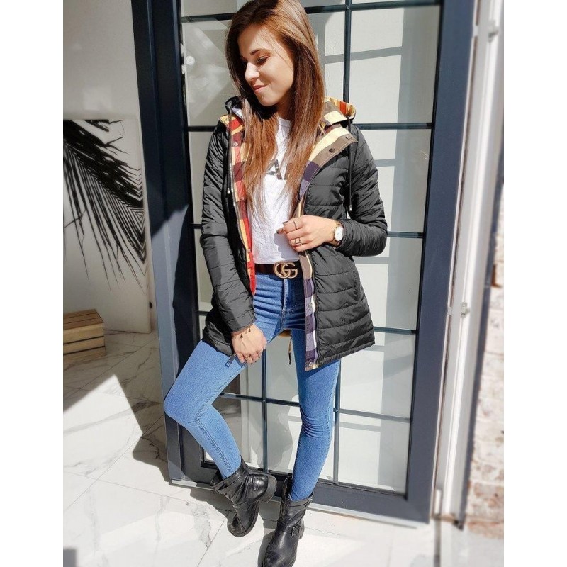 Dvojstranná prechodná dámska parka NELLA TY1480 - žltá