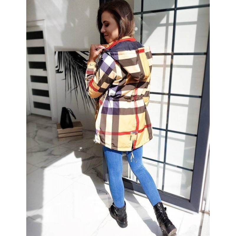 Dvojstranná prechodná dámska parka NELLA TY1480 - žltá