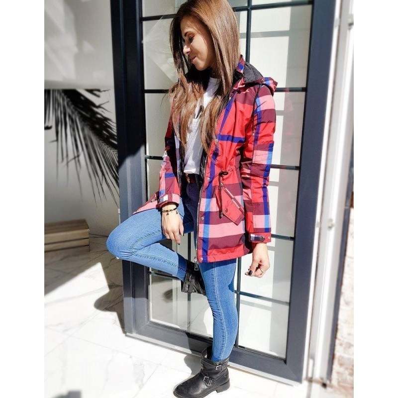 Dvojstranná prechodná dámska parka NELLA TY1482 - červená