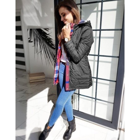 Dvojstranná prechodná dámska parka NELLA TY1482 - červená