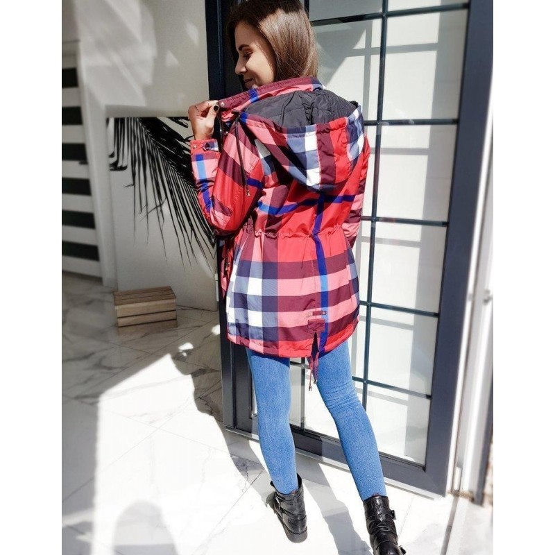 Dvojstranná prechodná dámska parka NELLA TY1482 - červená