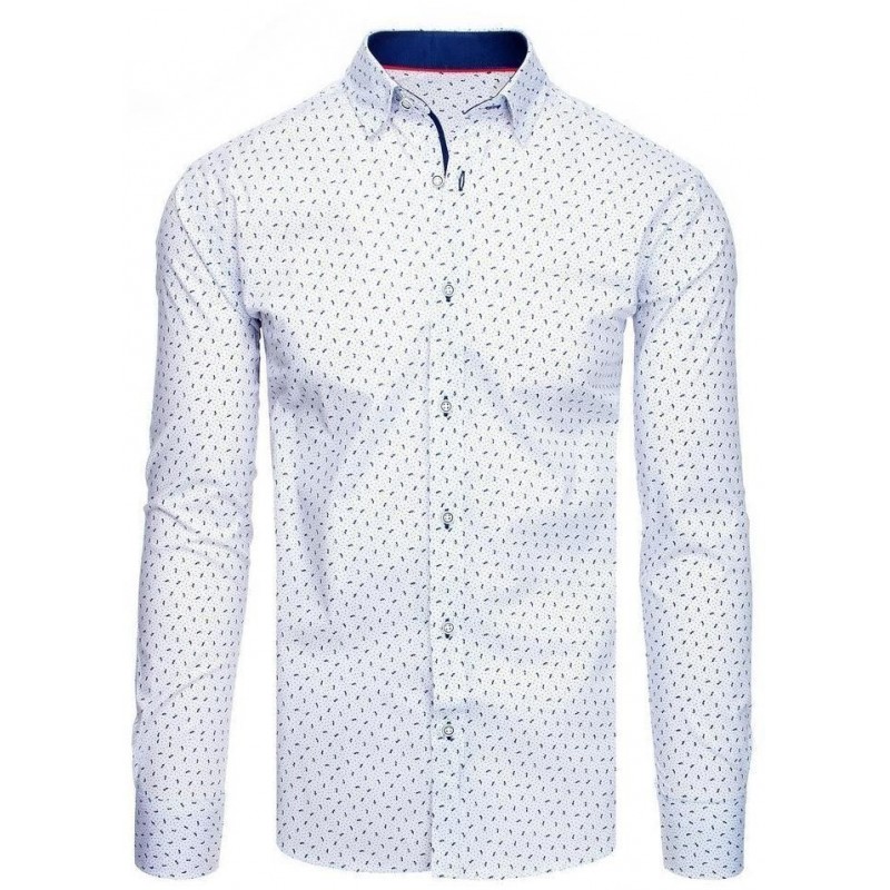 Biela pánska vzorovaná košeľa DX1940