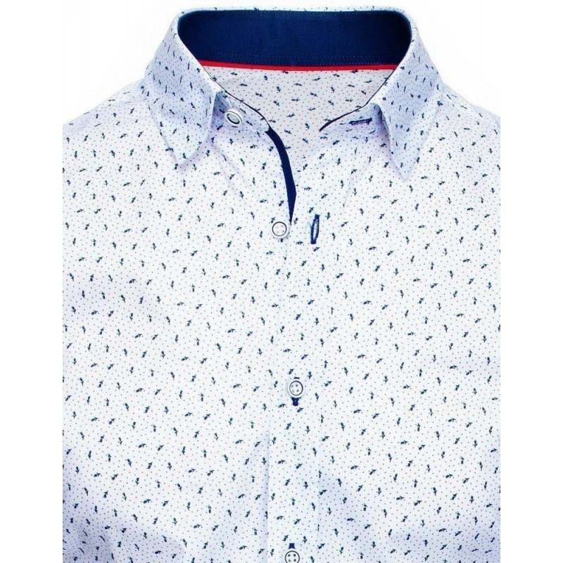 Biela pánska vzorovaná košeľa DX1940