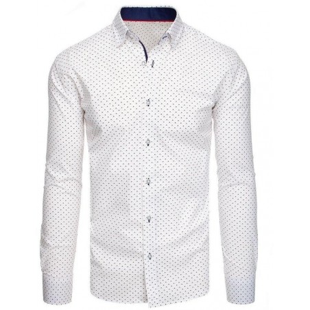 Pánska casual košeľa so vzorom DX1941 - biela