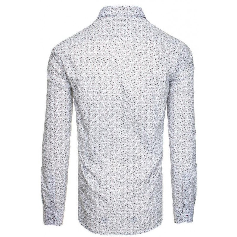Biela vzorovaná pánska košeľa DX1945