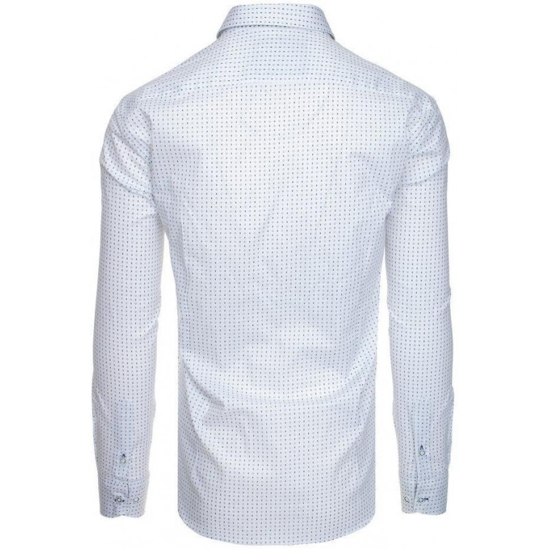 Vzorovaná pánska biela košeľa DX1951