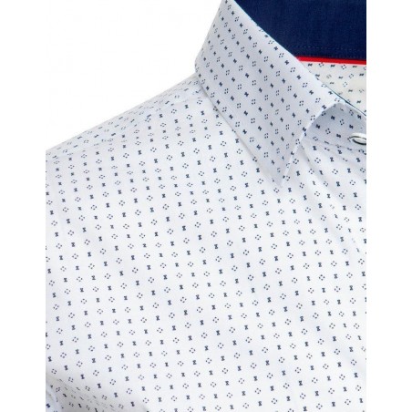 Vzorovaná pánska biela košeľa DX1951