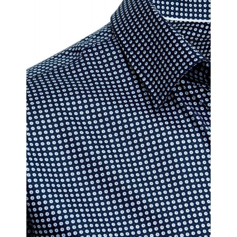 Pánska vzorovaná košeľa DX1953 - tmavomodrá