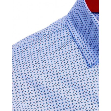 Pánska košeľa so vzorom DX1954 - svetlomodrá