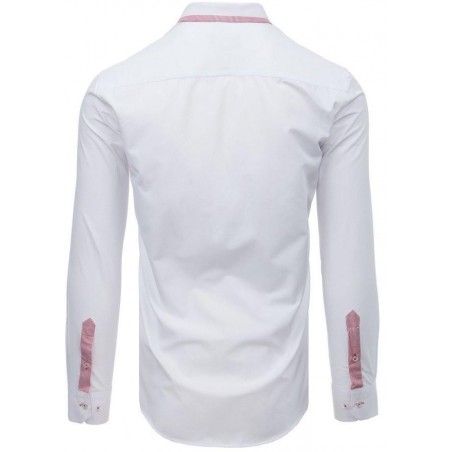 Jednofarebná pánska košeľa (dx1617) - biela