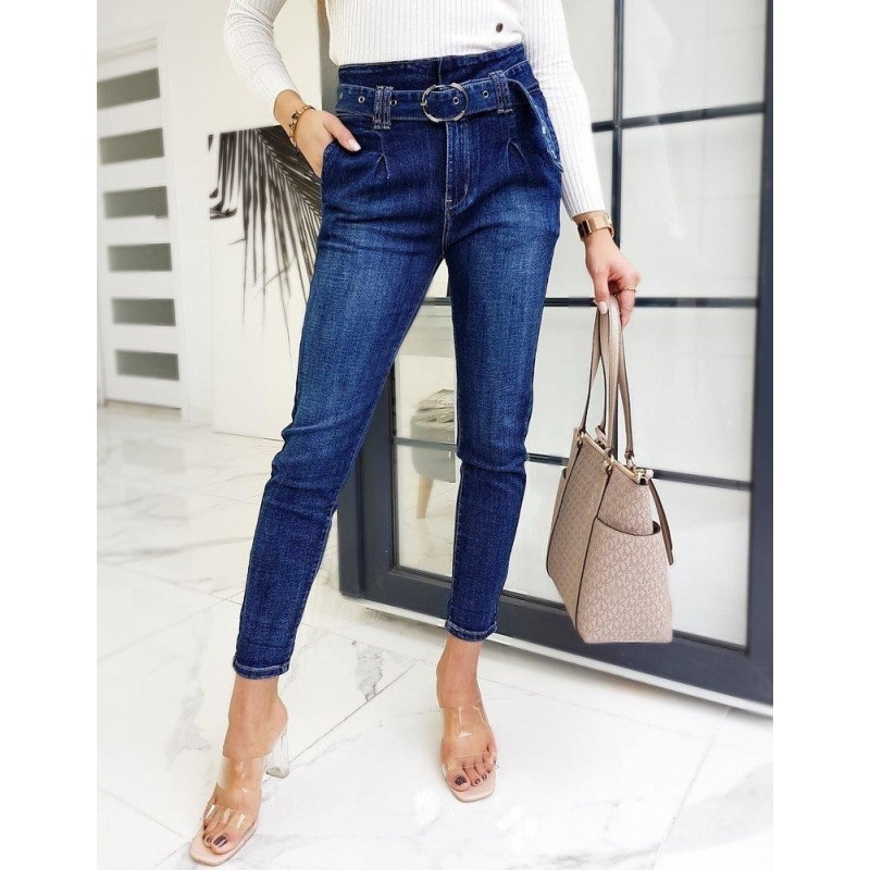 Dámske modré rifle Skinny Fit MADAMME UY0591