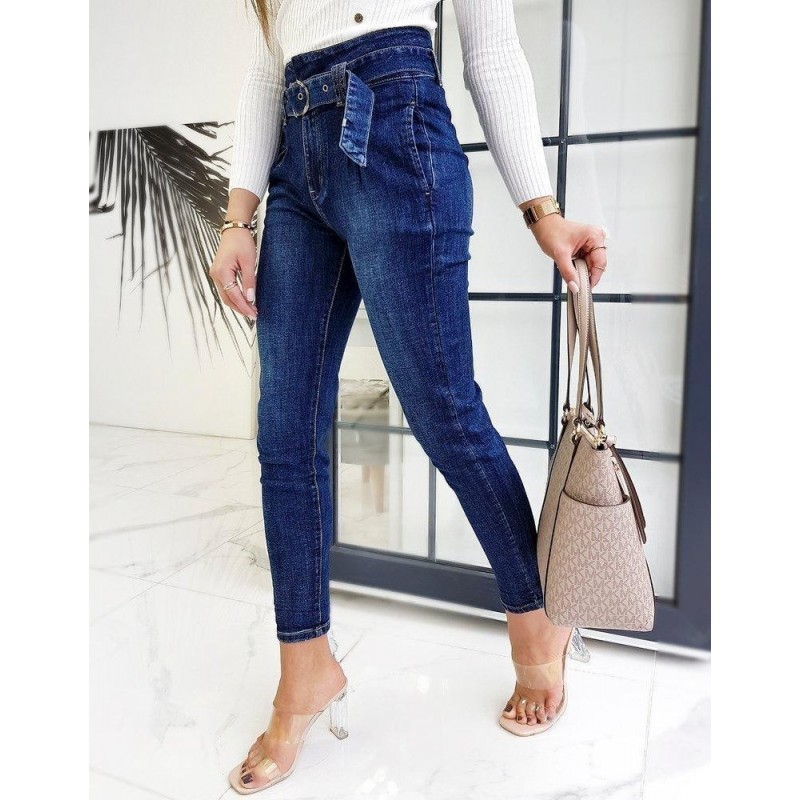 Dámske modré rifle Skinny Fit MADAMME UY0591