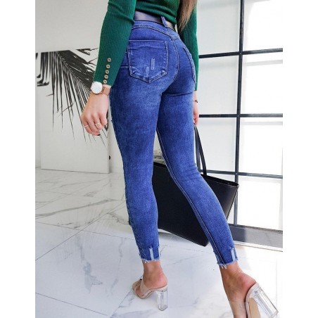 Dámske modré rifle Skinny Fit BERLINE UY0593