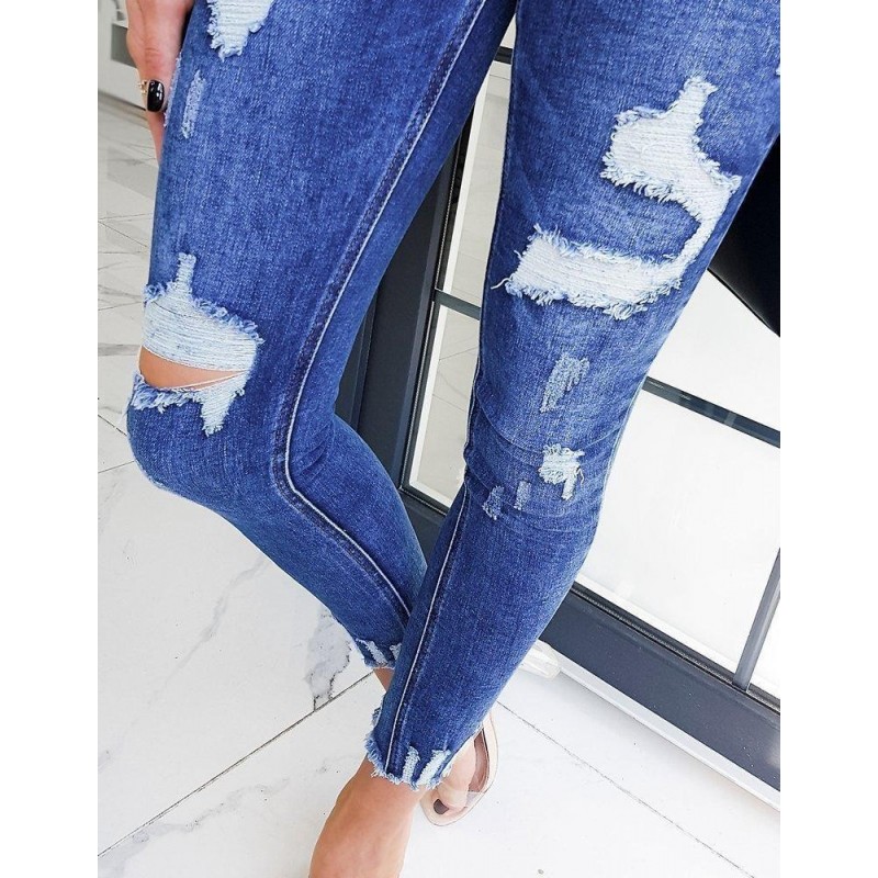 Dámske modré rifle Skinny Fit BERLINE UY0593