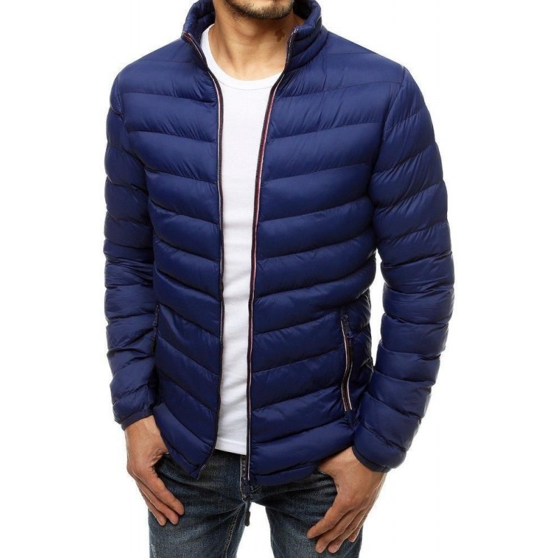 Prešívaná prechodná pánska tmavomodrá bunda TX3487