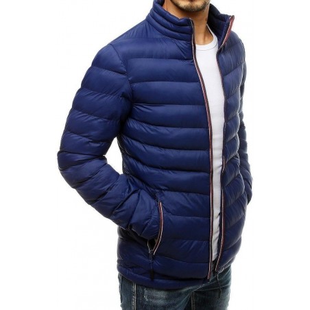 Prešívaná prechodná pánska tmavomodrá bunda TX3487