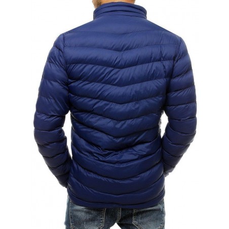 Prešívaná prechodná pánska tmavomodrá bunda TX3487