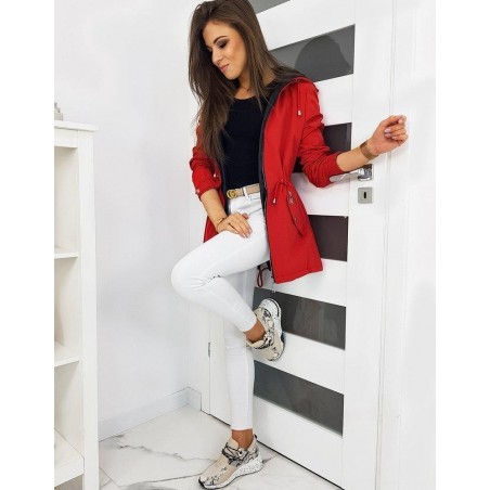 Červená obojstranná dámska parka SILLA TY1203