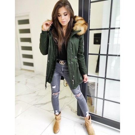 Dámska parka COTOFINO 2v1 TY1436 - zelená