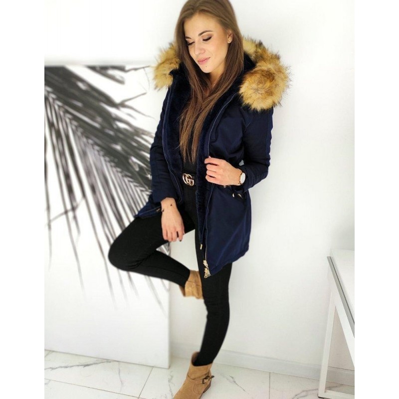 Tmavomodrá dámska zimná parka ENDURO TY1441