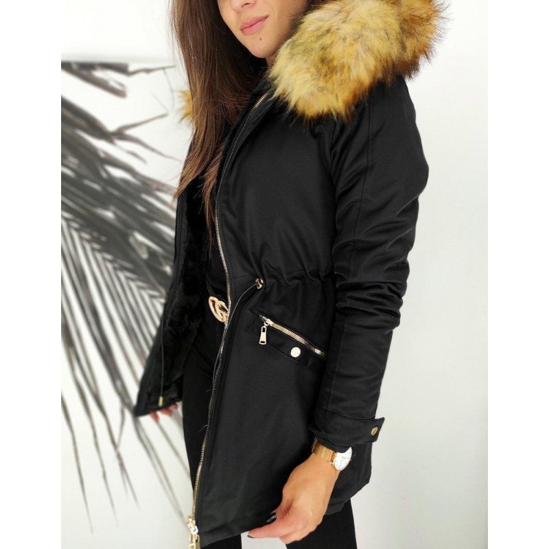 Čierna dámska zimná parka ENDURO TY1443