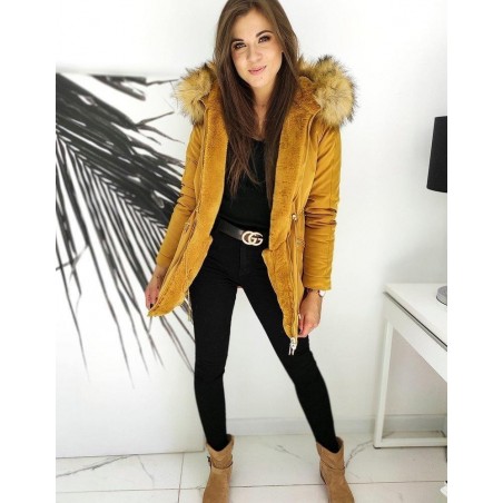 Žltá dámska zimná parka ENDURO TY1444