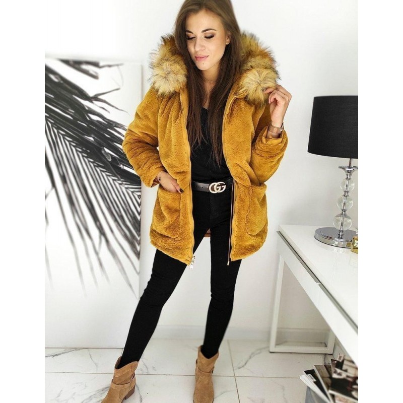 Žltá dámska zimná parka ENDURO TY1444