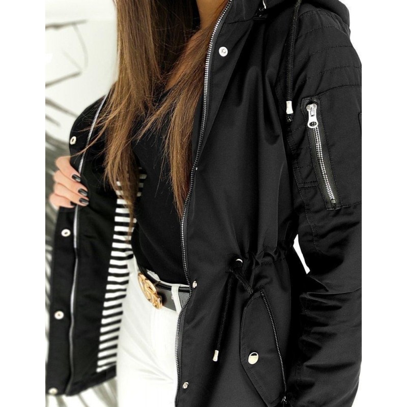 Dámska čierna parka STENDI TY1483