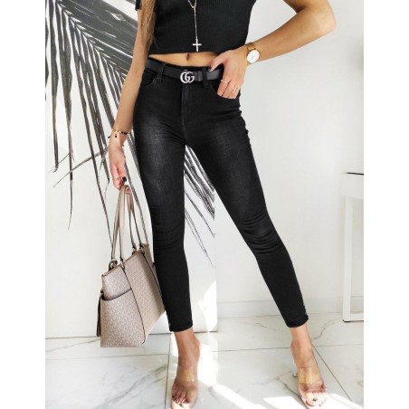 Dámske čierne rifle Skinny Fit YORKE UY0590