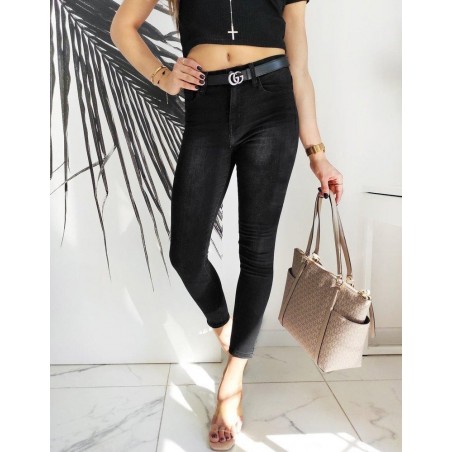 Dámske čierne rifle Skinny Fit YORKE UY0590