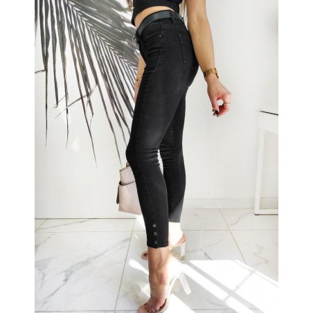 Dámske čierne rifle Skinny Fit YORKE UY0590