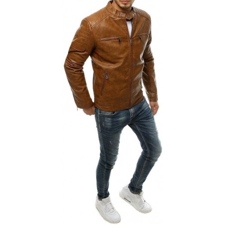 Kamelová kožená bunda pre pánov TX3511