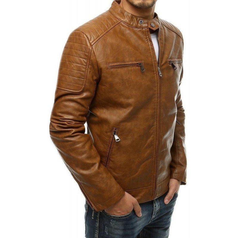 Kamelová kožená bunda pre pánov TX3511