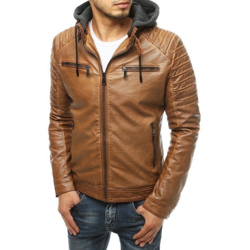 Pánska kožená kamelová bunda TX3513