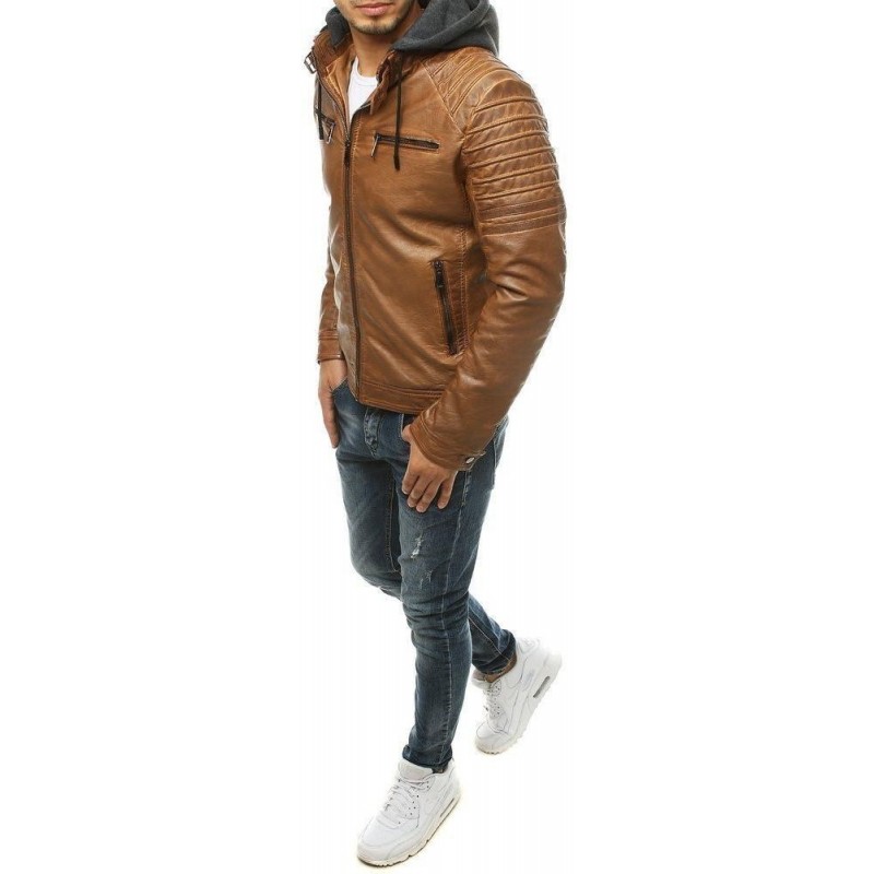 Pánska kožená kamelová bunda TX3513