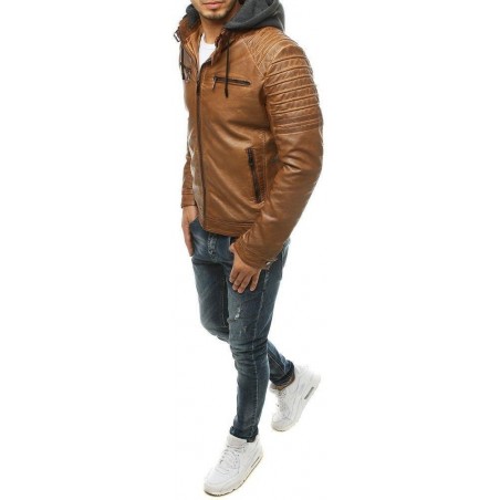 Pánska kožená kamelová bunda TX3513