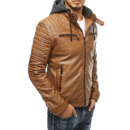 Pánska kožená kamelová bunda TX3513