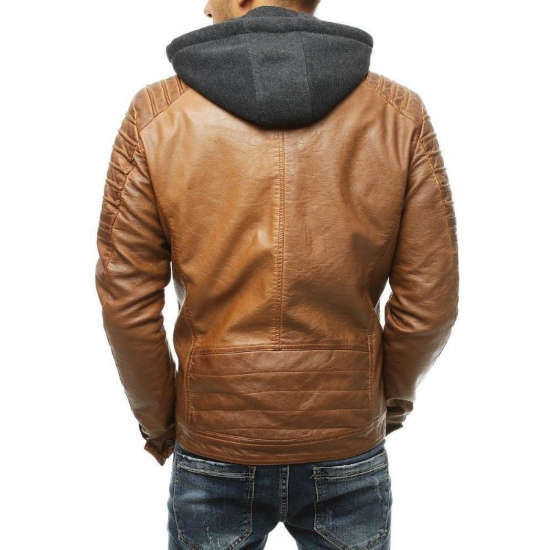 Pánska kožená kamelová bunda TX3513