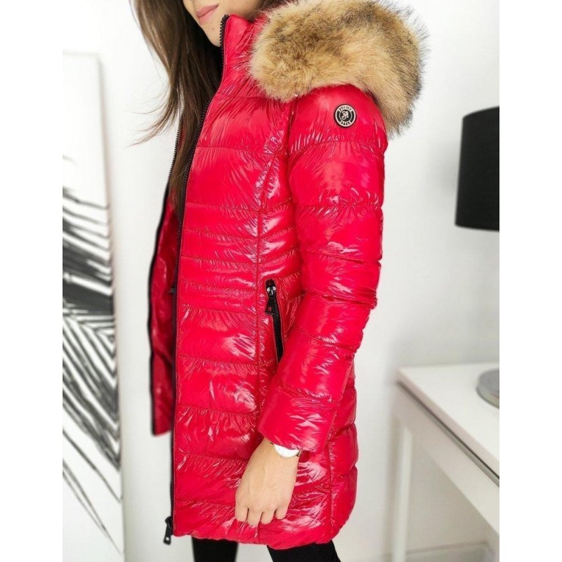 Dámska červená prešívaná bunda BUENO TY1543