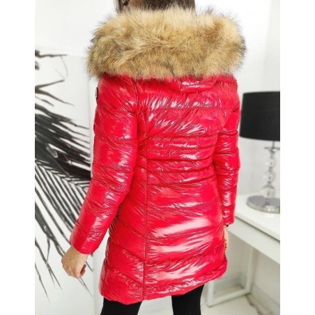 Dámska červená prešívaná bunda BUENO TY1543