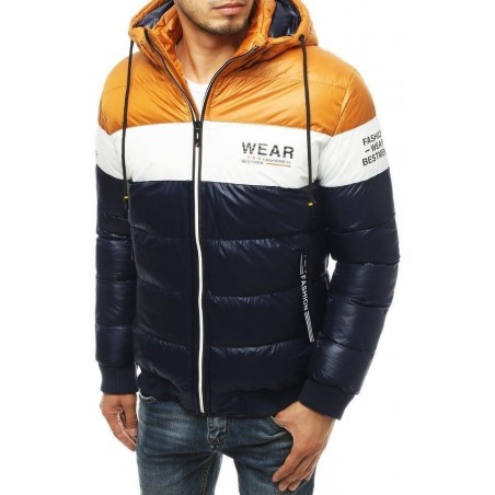 Prešívaná pánska zimná bunda TX3519 - tmavomodrá