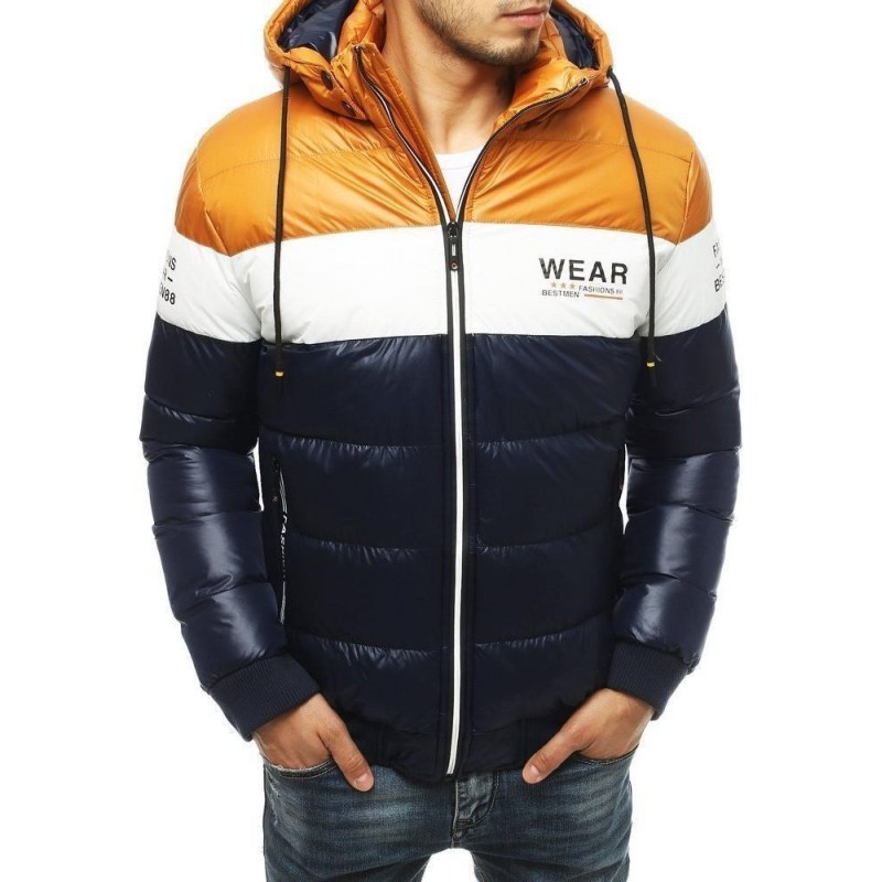 Prešívaná pánska zimná bunda TX3519 - tmavomodrá