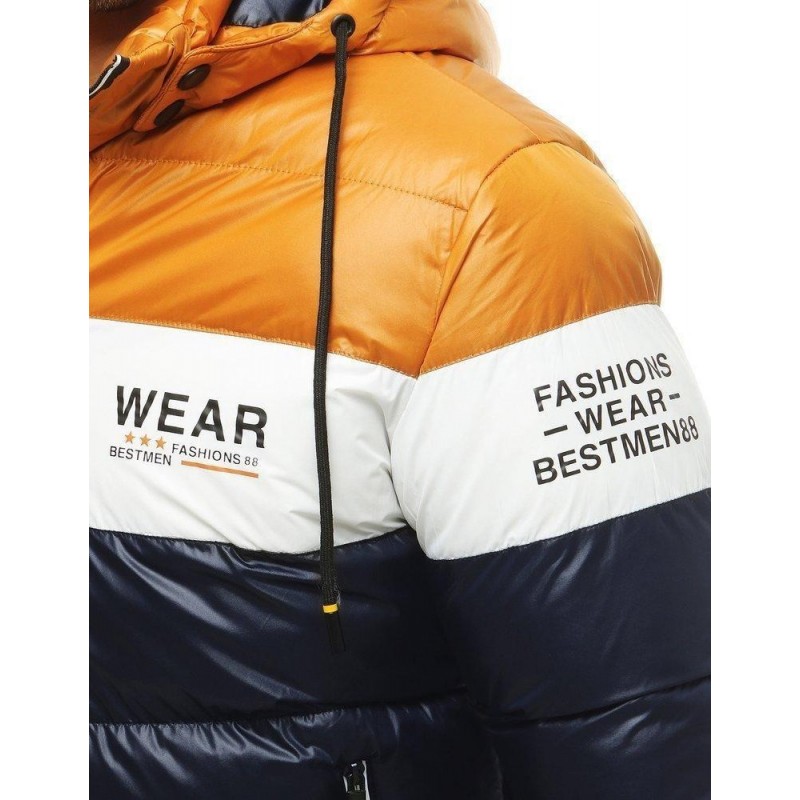 Prešívaná pánska zimná bunda TX3519 - tmavomodrá