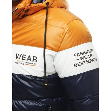 Prešívaná pánska zimná bunda TX3519 - tmavomodrá