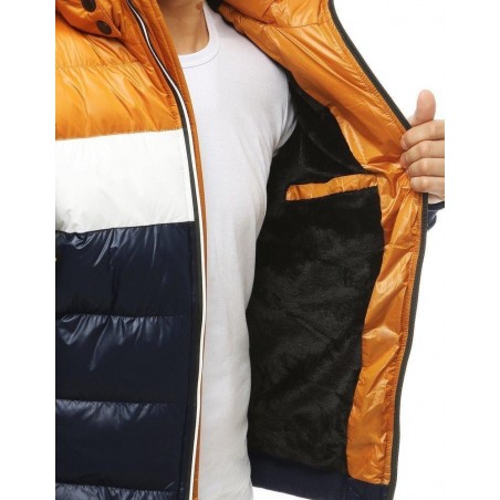 Prešívaná pánska zimná bunda TX3519 - tmavomodrá