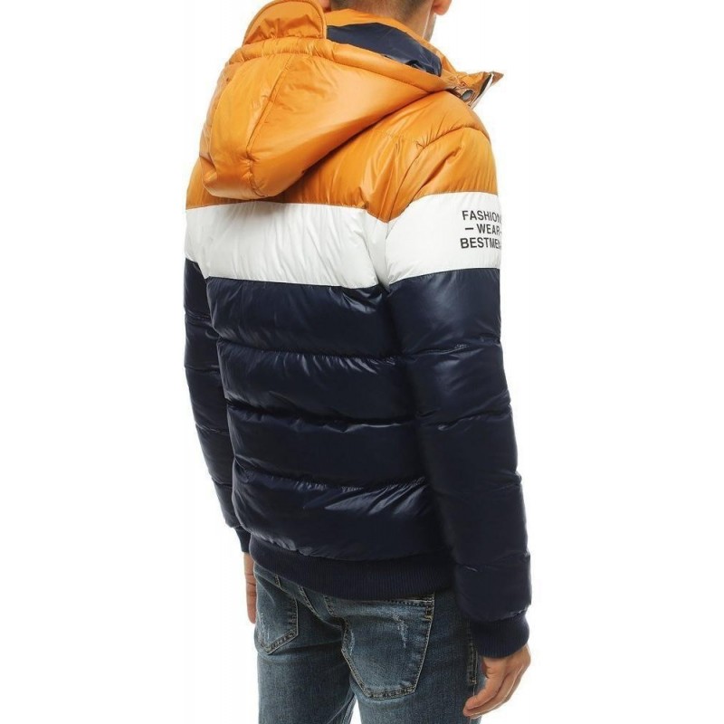 Prešívaná pánska zimná bunda TX3519 - tmavomodrá