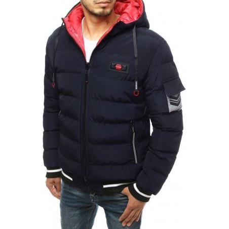 Dvojstranná zimná pánska bunda TX3525 - tmavomodrá