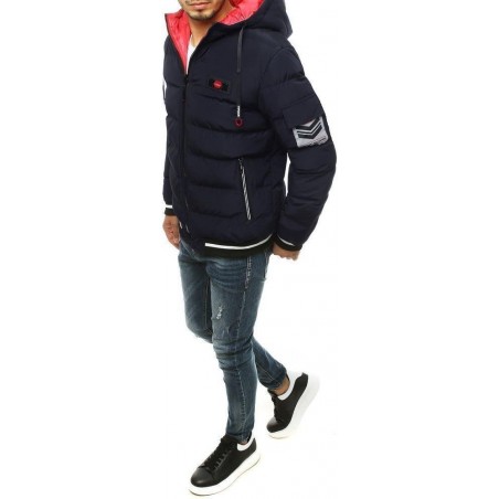 Dvojstranná zimná pánska bunda TX3525 - tmavomodrá